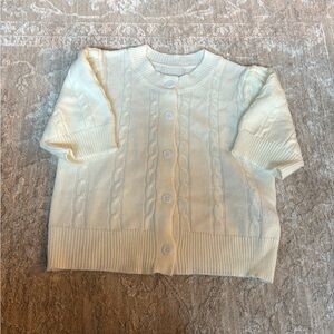 Chic Cream Women's Cable Knit Cardigan